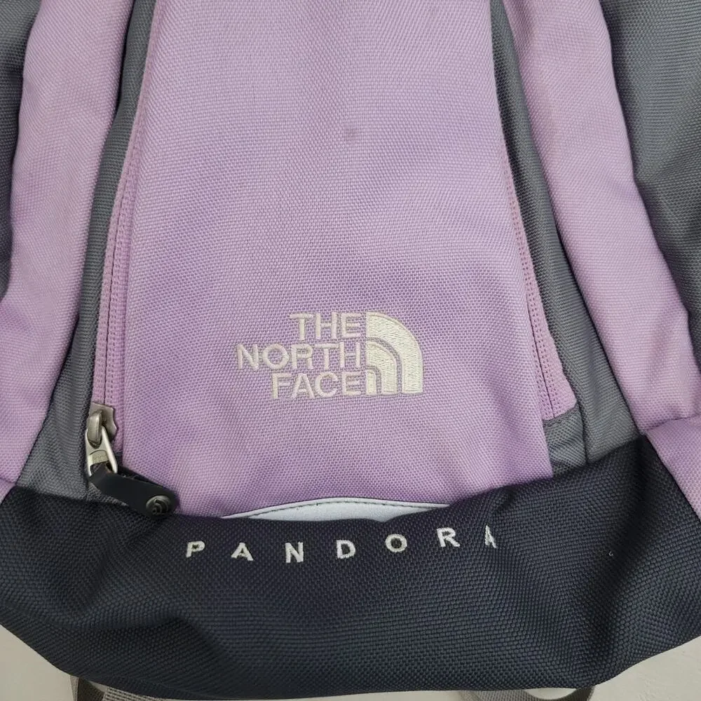 The North Face Pandora Mini Backpack Purple Gray Daypack Hiking Skiing School